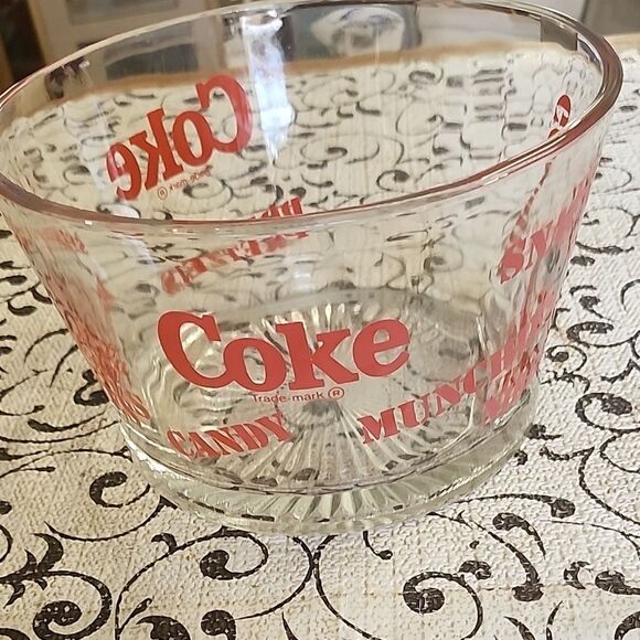 Coca-Cola Red Lettered Glass Bowl - Picture 4 of 7